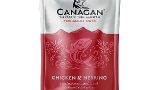 CANAGAN, Pui si Hering, plic hrana umeda fara cereale pisici, (in supa), 85g