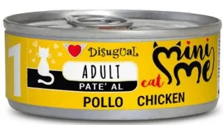 DISUGUAL Mini Me, Pui, conserva hrana umeda fara cereale pisici, (pate), 85g