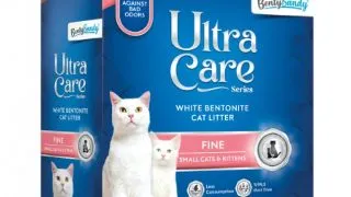 BENTY SANDY Ultra Care Fine, Floral, asternut igienic pisici, granule, bentonita, aglomerant, neutralizare mirosuri, 8l