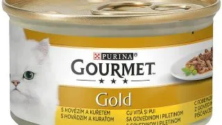 PURINA Gourmet Gold Duo, Vita si Pui, conserva hrana umeda pisici, (in sos), 85g