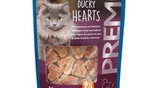 TRIXIE Premio Hearts, Rata si Cod, punguta recompense fara cereale pisici, 50g