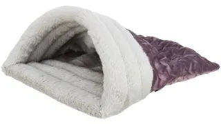 TRIXIE Cuddly Bag Estelle, patura ovala pisici, plus, mov si gri, 34 x 20 x 45 cm