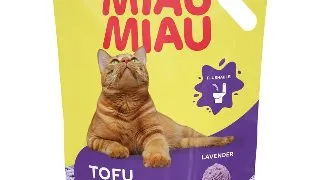 MIAU MIAU Tofu, Lavanda, asternut igienic pisici, peleti, tofu, aglomerant, ecologic, biodegradabil, 6l