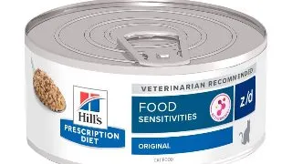 HILL'S Prescription Diet z/d Food Sensitivities, dieta veterinara pisici, conserva hrana umeda, afectiuni dermatologice si sistem digestiv, 156g