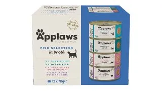 APPLAWS Fish Selection, Peste, conserva hrana umeda pisici, (in supa), multipack, 70g x12buc