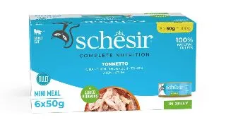 SCHESIR Complete Nutrition Multipack, Ton, conserva hrana umeda pisici, (in aspic), multipack, 50g x 6buc