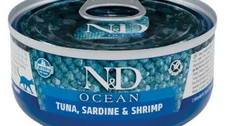 N&D Ocean, Ton si Sardine, conserva hrana umeda fara cereale pisici, (in sos), 70g