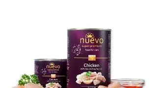NUEVO Pui, Orez si Ulei de Somon, conserva hrana umeda pisici junior, (pate), 400g