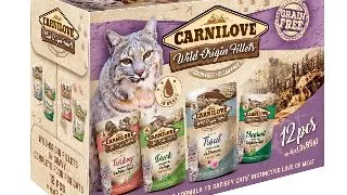 CARNILOVE Multipack, 4 arome, pachet mixt, plic hrana umeda fara cereale pisici, (in sos), 85g x 12