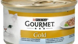 PURINA Gourmet Gold Double Pleasure, Peste oceanic cu Spanac, conserva hrana umeda pisici, (in sos), 85g