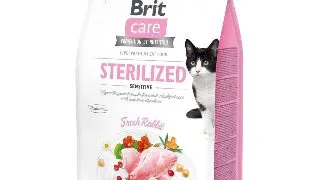 BRIT Care Sterilized Sensitive, Iepure, hrana uscata fara cereale pisici sterilizate, 400g