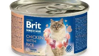 BRIT Premium By Nature, Pui cu Orez, conserva hrana umeda monoproteica continut redus cereale pisici, (pate), 200g