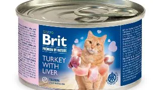 BRIT Premium By Nature, Curcan si Ficat, conserva hrana umeda fara cereale pisici, (pate), 200g