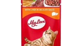 MY LOVE, Ficat, hrana umeda pisici, (in sos) MY LOVE, Ficat, plic hrana umeda pisici, (in sos), 100g
