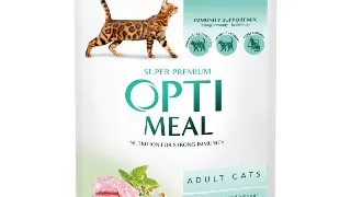 OPTIMEAL, Iepure si Morcov, plic hrana umeda pisici, piele & blana, (in aspic), bax, 85g x  12buc