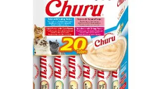 INABA Churu Varieties, Ton si Fructe de Mare, cutie, tub recompense fara cereale pisici, (piure), 280g