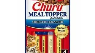 INABA Churu Meal Topper, Ton si Scoici, plic, tub recompense fara cereale pisici, (piure), 56g