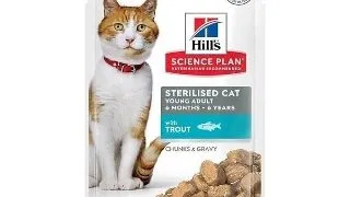 Hill's SP Feline Adult Sterilised Plic Pastrav, 85 g Hill's SP Feline Adult Sterilised Plic Pastrav, bax, 85g x 12buc