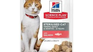 Hill's SP Feline Sterilised Plic Somon, 85 g Hill's SP Feline Sterilised Plic Somon, bax, 85g x 12buc