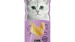 KIT CAT Fillet Fresh Grilled, Pui, plic recompense monoproteica fara cereale pisici, 30g