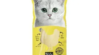 KIT CAT Fillet Fresh Hairball, Pui, plic recompense fara cereale pisici, limitarea ghemurilor de blana, 30g