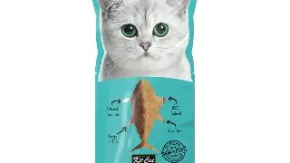 KIT CAT Fillet Fresh Hairball, Ton, plic recompense monoproteica fara cereale pisici, limitarea ghemurilor de blana, 30g