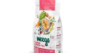 WEEGO Sterlised, Somon si Ceai verde, hrana uscata fara cereale pisici sterilizate, 1.5kg