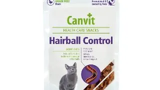 CANVIT Snack Hairball, S-XL, Rata, punguta recompense functionale pisici, limitarea ghemurilor de blana, 100g