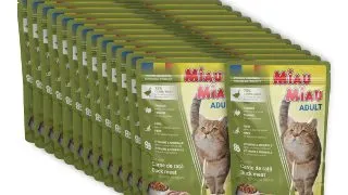 MIAU MIAU, Rata, plic hrana umeda pisici, (in sos), bax, 100g x 24buc