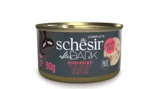 SCHESIR After Dark, Pui si Vita, conserva hrana umeda fara cereale pisici, (in supa), 80g