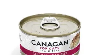 CANAGAN, Pui si Vita, conserva hrana umeda fara cereale pisici junior & adult, (in suc propriu), 75g