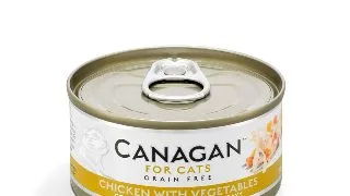 CANAGAN, Pui si Legume, conserva hrana umeda fara cereale pisici junior & adult, (in suc propriu), 75g