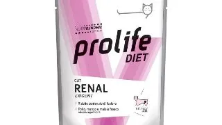 PROLIFE Renal Exigent, Pui, Vita si Porc, dieta veterinara, plic hrana umeda pisici, sistem renal, apetit capricios, (in aspic), bax, 85g x 12buc