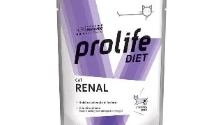 PROLIFE Diet Renal, Pui si Vita, dieta veterinara, plic hrana umeda pisici, sistem renal, (in aspic), bax, 85g x 12buc