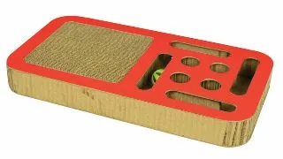 AGILITY Ball Maze 2, scratcher interactiv pisici, carton, rosu, 45.08x24.38x5.08cm