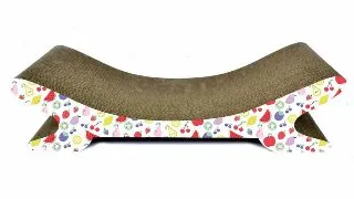AGILITY Sezlong, scratcher pisici, carton, multicolor, 68.58x22.86x17.78cm