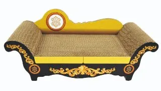 AGILITY Canapea Royal 1, scratcher pisici, carton, bej, 53.34x24.13x22.22cm