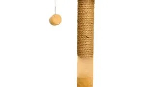 AGILITY, ansamblu de joaca pisici, 1 etaj, lemn si plus, elemente de zgariat, elemente atarnate, bej, 60cm