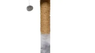 AGILITY, ansamblu de joaca pisici, 1 etaj, lemn si plus, elemente de zgariat, elemente atarnate, gri, 60cm
