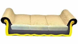 AGILITY Divan, scratcher pisici, carton, bej, 56.51x23.81x13.01cm