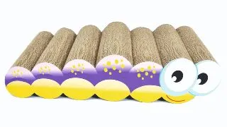 AGILITY Omida, scratcher pisici, carton, multicolor, 48.26x22.22x10.99cm
