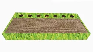 AGILITY Ball Maze 3, scratcher interactiv pisici, carton, verde, 48.26x22.22x5.08cm