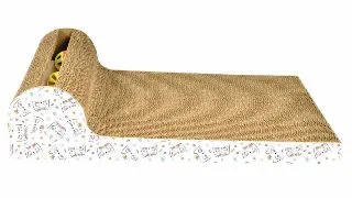 AGILITY Sezlong, scratcher interactiv pisici, carton, multicolor, 53.34x23.81x12.7cm