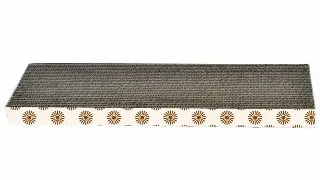 AGILITY, scratcher pisici, carton, imprimeu floral, multicolor, 40x10.16x3.17cm