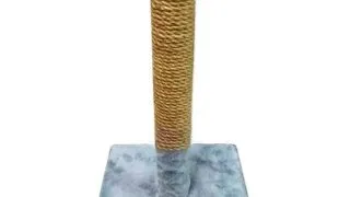 AGILITY, stalp de zgariat cilindric pisici, lemn si sisal, albastru, 30x30x55cm