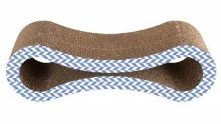 AGILITY Infinit, scratcher pisici, carton, alb si albastru, 86.36x26.67x26.67cm