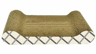 AGILITY, scratcher pisici, carton, alb si gri, 38.1x22.22x7.62cm