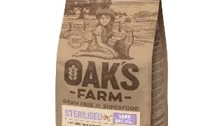 OAK'S FARM Sterilised, Miel, hrana uscata fara cereale pisici sterilizate, obezitate, 400g