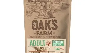 OAK'S FARM, Hering, hrana uscata fara cereale pisici, 2kg