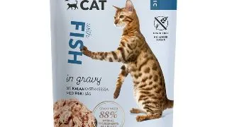 PRIMA CAT Classic, Peste, plic hrana umeda fara cereale pisici, (in sos), bax, 85g x 28buc